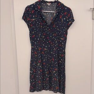 Floral collared mini dress
